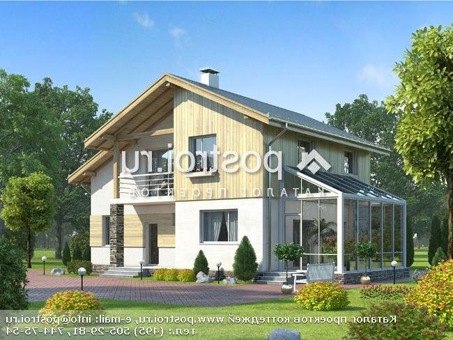 L-171-1P проект одноэтажного дома из пеноблоков с мансардой размером 10 на 12 