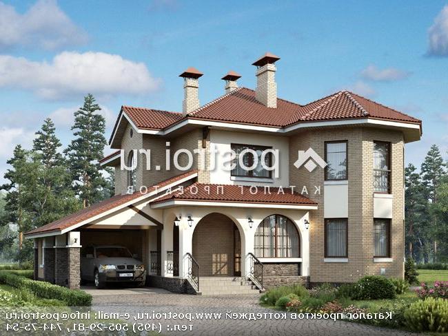 L-227-1P проект двухэтажного коттеджа из газобетона с гаражом размером 14 на 11 