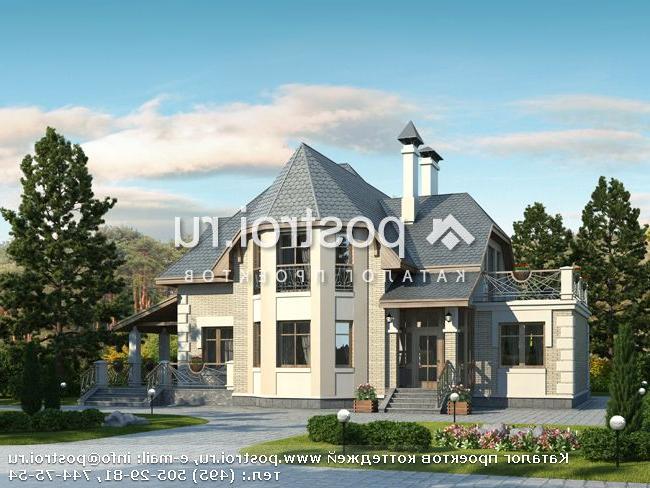 L-230-1P проект двухэтажного коттеджа из газобетона размером 12 на 16 