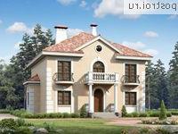 L-233-1K проект двухэтажного дома из кирпича размером 16 на 14 