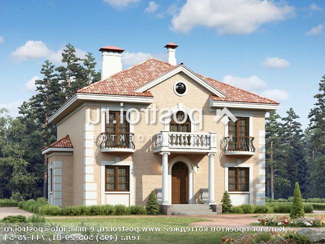 L-233-1K проект двухэтажного дома из кирпича размером 16 на 14 