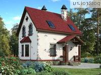 M-112-1S проект одноэтажного каркасного коттеджа с мансардой размером 7 на 10 