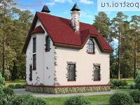 M-112-1S проект одноэтажного каркасного коттеджа с мансардой размером 7 на 10 