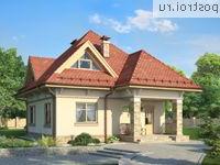 M-124-1P проект одноэтажного коттеджа из газобетона с мансардой размером 11 на 9 