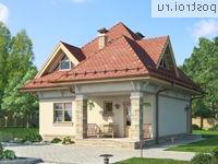 M-124-1P проект одноэтажного коттеджа из газобетона с мансардой размером 11 на 9 