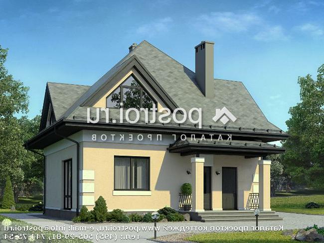 M-124-2P проект одноэтажного коттеджа из газобетона с мансардой размером 9 на 9 M-124-2P проект одноэтажного коттеджа из газобетона с мансардой размером 9 на 9