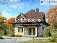 M-125-2P проект одноэтажного коттеджа из газобетона с мансардой размером 9 на 9 