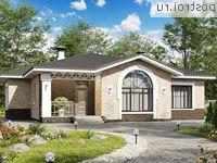 M-127-1P проект одноэтажного коттеджа из газобетона размером 15 на 14