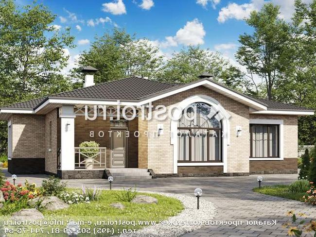 M-127-1P проект одноэтажного коттеджа из газобетона размером 15 на 14