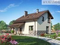 M-143-1P проект одноэтажного дома из газобетона с мансардой размером 11 на 11