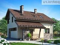 M-143-1P проект одноэтажного дома из газобетона с мансардой размером 11 на 11