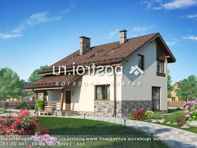 M-143-1P проект одноэтажного дома из газобетона с мансардой размером 11 на 11