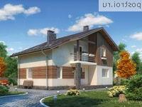 M-153-1P проект одноэтажного коттеджа из пеноблоков с мансардой размером 10 на 12 