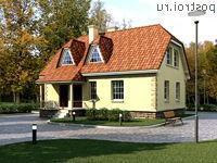 M-156-1P проект одноэтажного коттеджа из пеноблоков с мансардой размером 8 на 12