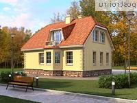 M-156-1P проект одноэтажного коттеджа из пеноблоков с мансардой размером 8 на 12