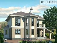 M-167-1P проект двухэтажного дома из пеноблоков с гаражом размером 12 на 10 