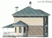 M-167-2P проект двухэтажного дома из пеноблоков размером 12 на 10 - вид справа