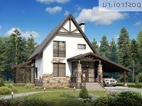 M-170-1P проект двухэтажного дома из пеноблоков с гаражом размером 17 на 14 