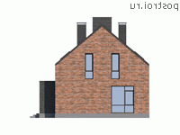 M-174-1P проект двухэтажного дома из пеноблоков размером 16 на 11 - вид слева