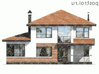 M-189-1P проект двухэтажного дома из пеноблоков размером 11 на 14 - вид сзади M-189-1P проект двухэтажного дома из пеноблоков размером 11 на 14 - вид сзади