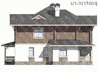 M-219-1K проект двухэтажного дома из кирпича размером 10 на 14  - вид справа