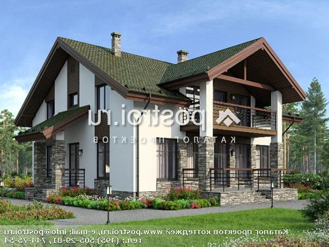 M-229-1K проект одноэтажного коттеджа из кирпича с мансардой размером 15 на 13 