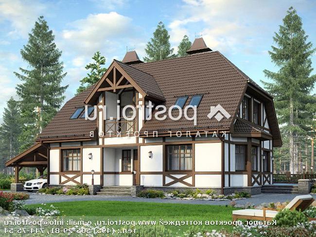 M-234-1P проект двухэтажного дома из газобетона с гаражом размером 10 на 17 