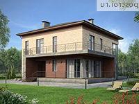 M-286-1K проект двухэтажного дома из кирпича размером 16 на 15 