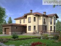 M-366-1K проект двухэтажного дома из кирпича с гаражом размером 23 на 17 