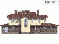 M-366-1K проект двухэтажного дома из кирпича с гаражом размером 23 на 17  - вид справа