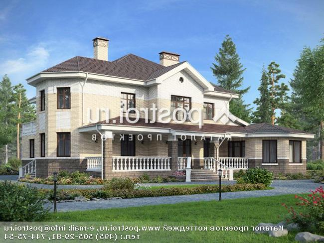 M-387-1K проект двухэтажного дома из кирпича с цоколем размером 19 на 21 M-387-1K проект двухэтажного дома из кирпича с цоколем размером 19 на 21