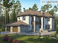 M-389-1K проект двухэтажного дома из кирпича с гаражом размером 26 на 17 