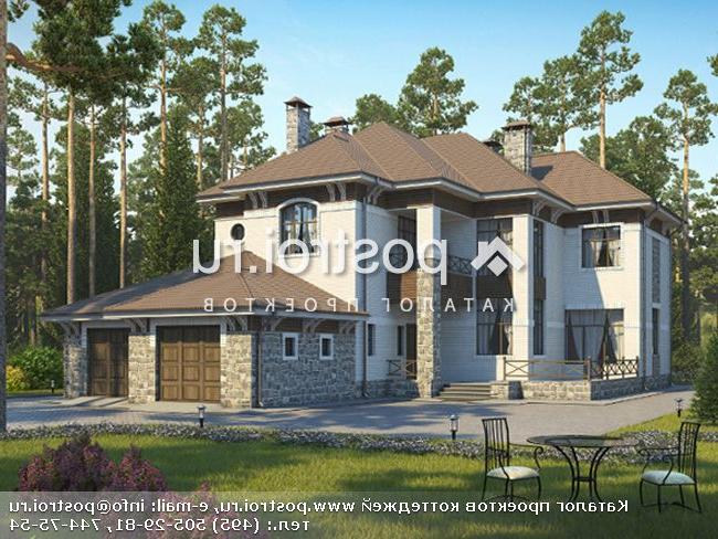 M-389-1K проект двухэтажного дома из кирпича с гаражом размером 26 на 17 