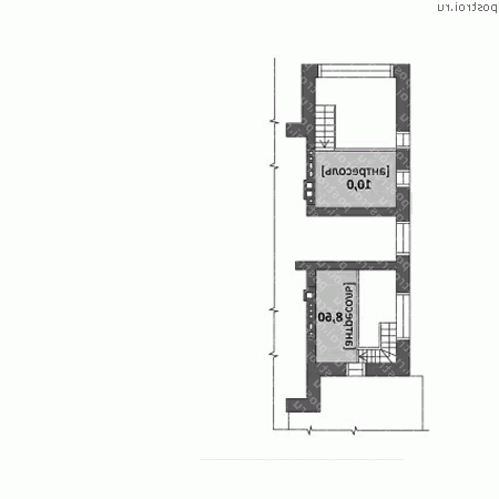 M-396-1K проект трехэтажного дома из кирпича с цоколем и мансардой и гаражом размером 23 на 14  - мансарда