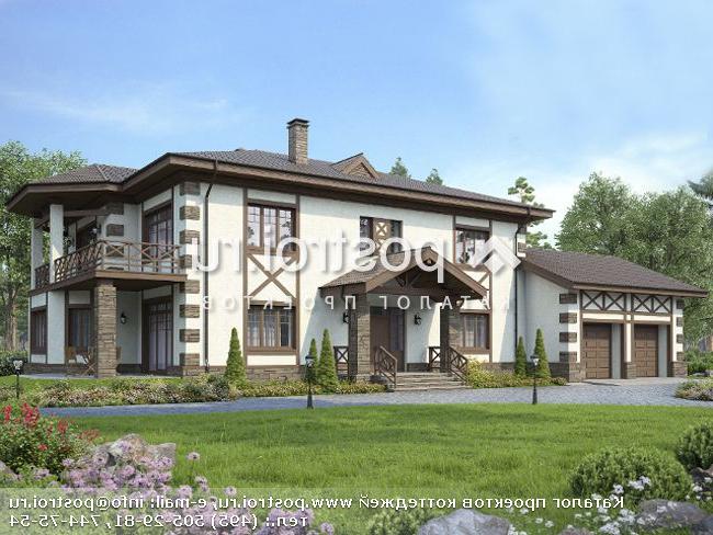 M-407-1K проект двухэтажного дома из кирпича с гаражом размером 14 на 25 