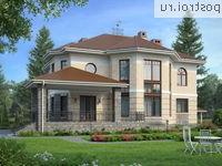 M-410-1K проект двухэтажного дома из кирпича с цоколем размером 15 на 16 