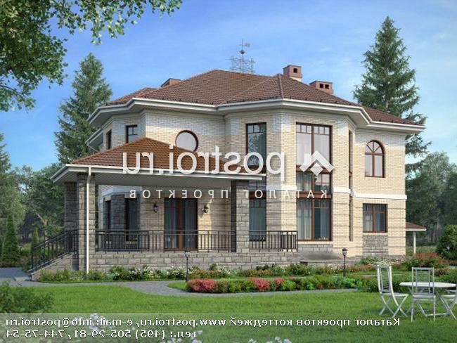 M-410-1K проект двухэтажного дома из кирпича с цоколем размером 15 на 16 