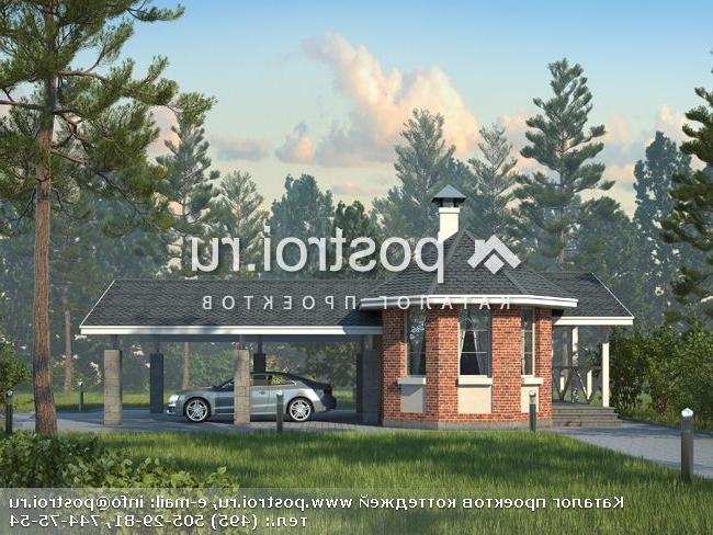 N-058-1P проект одноэтажной бани из пеноблока с гаражом размером 9 на 13 