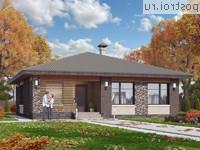 N-103-1P проект одноэтажного коттеджа из пенобетона размером 12 на 11 