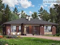 N-120-1P проект одноэтажного коттеджа из газобетона размером 14 на 11 