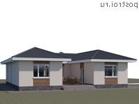 N-141-1P проект одноэтажного дома из газобетона размером 14 на 14 