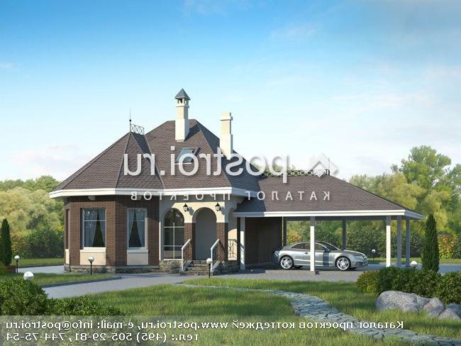 N-142-1P проект двухэтажного дома из газобетона с гаражом размером 9 на 8 