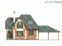 N-158-1P проект двухэтажного коттеджа из пеноблоков с гаражом размером 9 на 11 - вид спереди N-158-1P проект двухэтажного коттеджа из пеноблоков с гаражом размером 9 на 11 - вид спереди