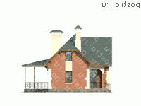 N-158-1P проект двухэтажного коттеджа из пеноблоков с гаражом размером 9 на 11 - вид справа N-158-1P проект двухэтажного коттеджа из пеноблоков с гаражом размером 9 на 11 - вид справа