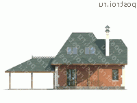 N-158-1P проект двухэтажного коттеджа из пеноблоков с гаражом размером 9 на 11 - вид сзади N-158-1P проект двухэтажного коттеджа из пеноблоков с гаражом размером 9 на 11 - вид сзади