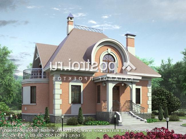 N-202-1K проект одноэтажного дома из кирпича с мансардой размером 16 на 12 