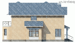 N-218-2K проект двухэтажного дома из кирпича размером 13 на 11  - вид справа