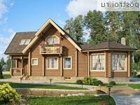 N-246-1D проект двухэтажного деревянного дома из бревна с цоколем и мансардой размером 10 на 18