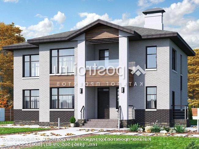 N-250-1P проект двухэтажного коттеджа из пеноблоков размером 14 на 17 