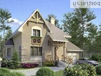 N-253-1P проект двухэтажного дома из газобетона с гаражом размером 10 на 13